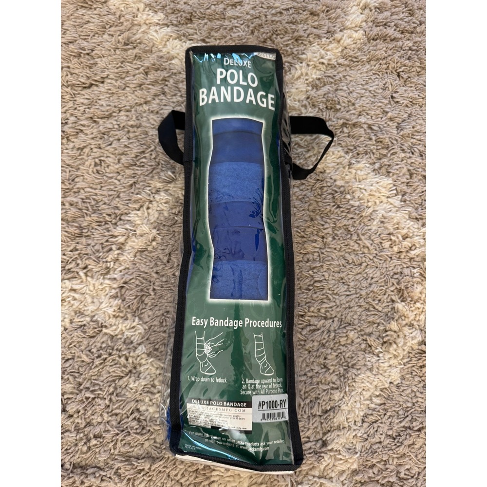 Jacks Mfg Deluxe Polo Bandage Royal Blue Horse Leg Wraps P1000-RY New